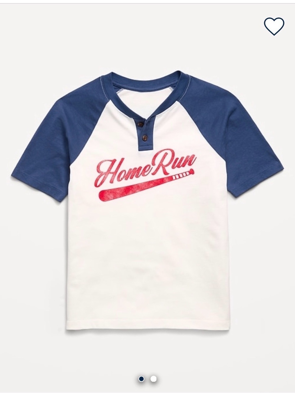NEW Old Navy Homerun Baseball Soft Short-Sleeve Graphic Henley T-Shirt | SZ XL
